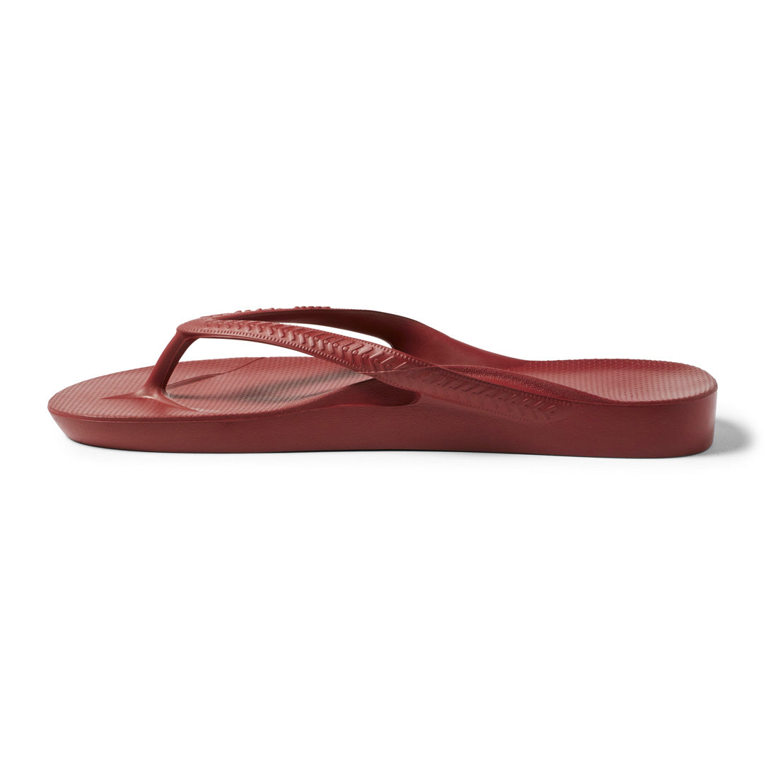 Archies Arch Support Jandals - Sangria Red