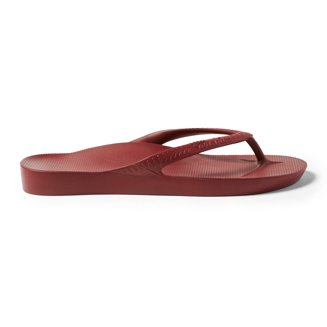 Archies Arch Support Jandals - Sangria Red