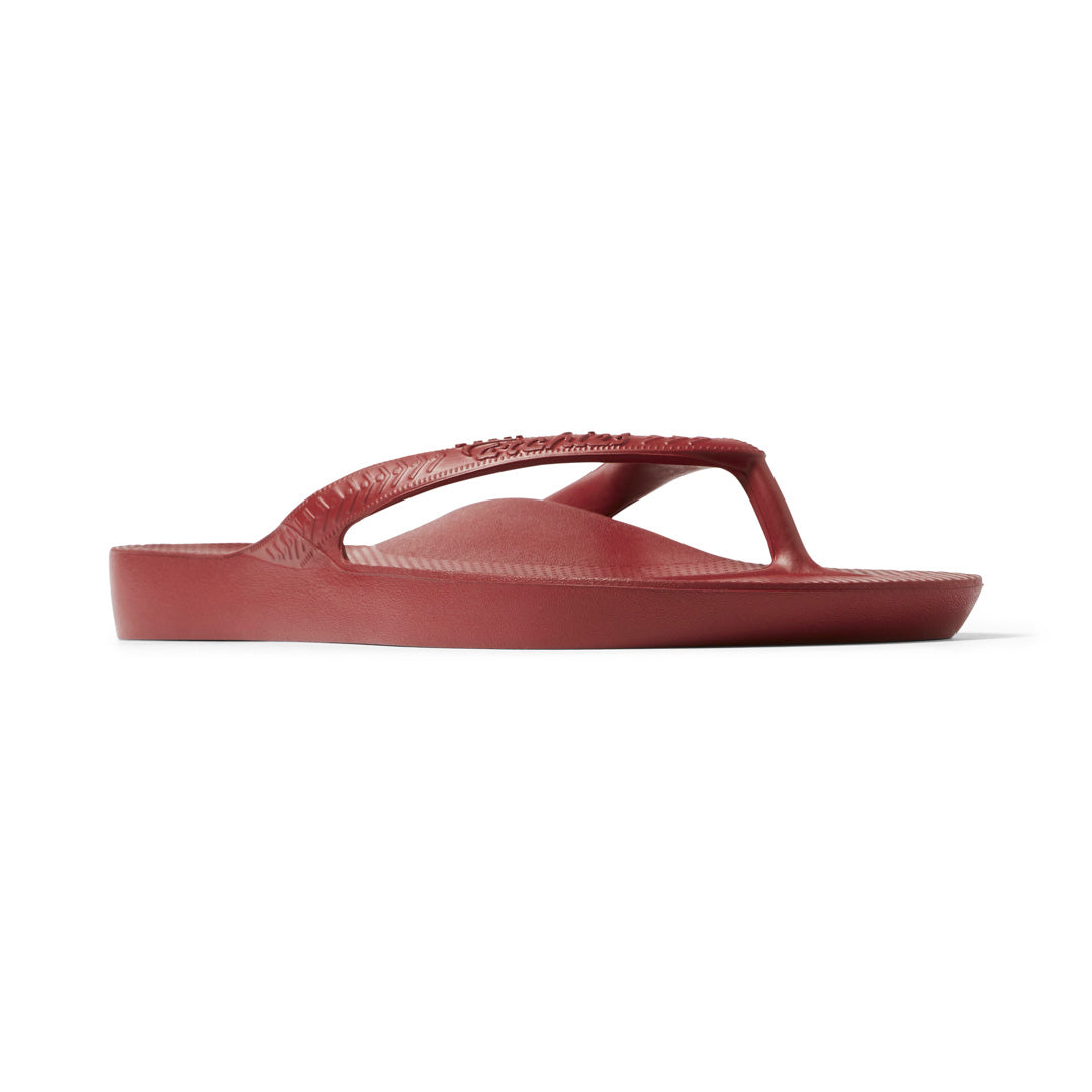 Archies Arch Support Jandals - Sangria Red