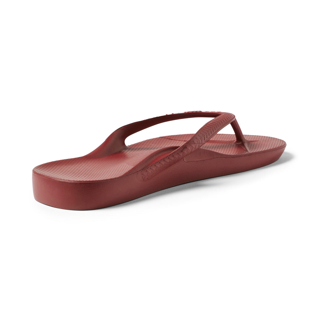 Archies Arch Support Jandals - Sangria Red