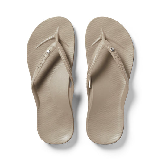 Archies Arch Support Jandals - Crystal Taupe