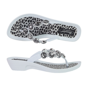 White sale jewelled sandals